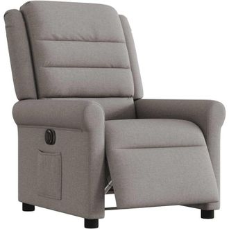 vidaXL Sill&oacute;n Reclinable El&eacute;ctrico Tela Gris Taup&eacute; Vidaxl