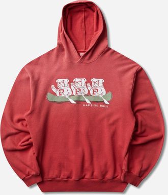 KAPITAL Men s SWT Knit Hoodie (P Bulldog) Red