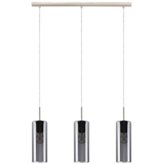 Eglo Eglo - Lampada a Sospensione Selvino 3 luci in Vetro a Cilindro 15W Colore: Fum&egrave;