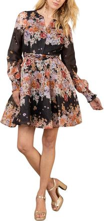 Hale Bob Hale Bob Long Sleeve Violeta Silk Mini Dress