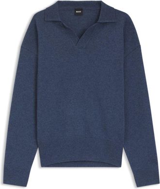 BOSS Johnny-collar sweater in virgin wool