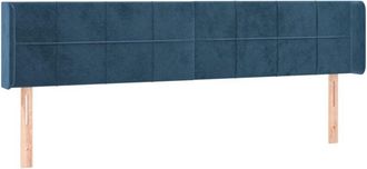 vidaXL Cabecero Con Led De Terciopelo Azul Oscuro 183x16x78/88 Cm Vidaxl