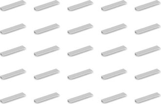 Emuca Emuca - Lote De 25 Tiradores Para Mueble Picanya, L198mm, Intereje 128mm, Aluminio, Anodizado Mate