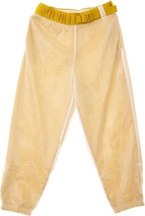 Nike Broeken, Dames, Beige, L, Polyester, Mesh Dubbellaags Sportswear Broek