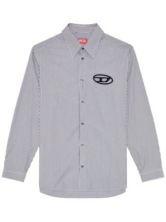 Diesel S-Simply-E striped cotton shirt - Black
