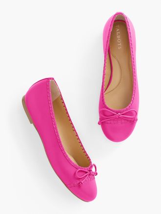 Talbots Blair Stitch Nappa Ballet Flats - Very Berry - 8 1/2 M Talbots