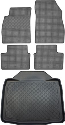 OEM Opel Insignia A Sed&aacute;n (4 Puertas) / Liftback (5 Puertas) De 2008 A Mayo De 2017. Juego: Alfombrillas De Goma Para Coche + Alfombrilla Para Maletero