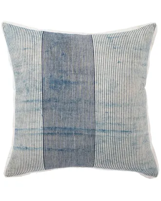 Jaipur Living Alicia Handmade Stripe Blue & White Throw Pillow