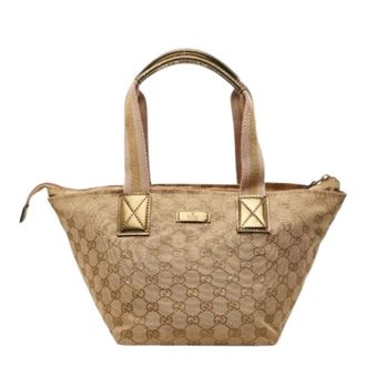 Gucci Pre-owned Vintage Handtas - Dames - Pre-owned - Beige - Maat: ONE Size Leer