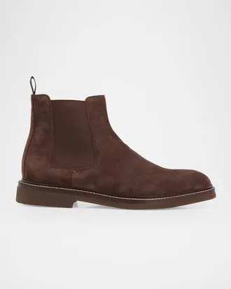 Brunello Cucinelli Men & apos;s Suede Chelsea Boots