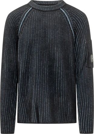 C.P. Company Crewneck Fleece - Heren - Ronde hals truien - Blauw - M - Katoen - Truien & Vesten