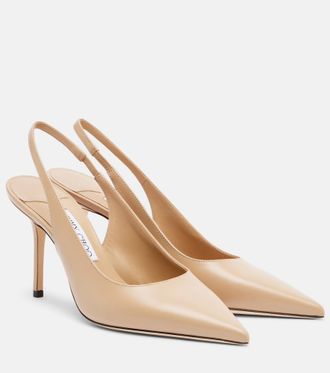 Jimmy Choo London Love leather slingback pumps