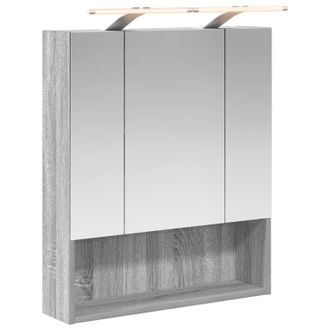vidaXL Armario Con Espejo De Ba&ntilde;o Gris Sonoma 60 X 14.5 X 70 Cm Vidaxl