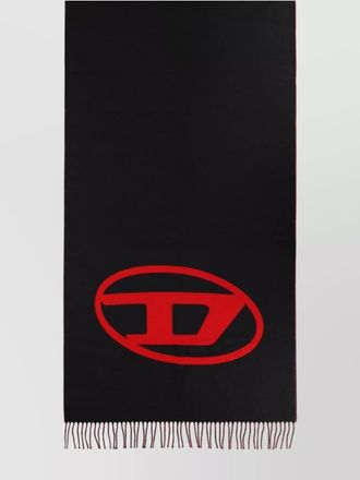 Diesel reversible scarf fringe detail