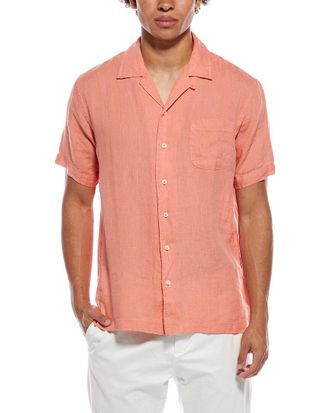 Brooks Brothers Solid Linen Camp Shirt