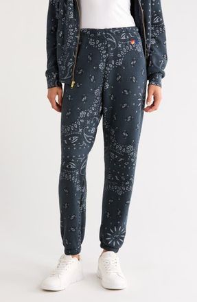 Aviator Nation Bandana Print Sweatpants in Charcoal at Nordstrom, Size X-Small