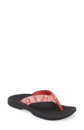 Olukai Ohana Flip Flop in Black/Black at Nordstrom, Size 12