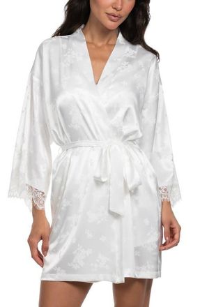 In Bloom by Jonquil Shane Jacquard Satin Robe in Ivory at Nordstrom, Size X-Large