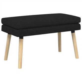 vidaXL Vidaxl Panchina A Doppio Strato Nero 80 X 40 X 47 Cm Tessuto