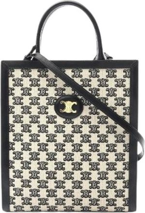 Celine Pre-owned Handbags, female, White, Size: ONE SIZE Pre-owned Vintage Canvas Bag