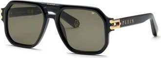 Philipp Plein Zonnebril - unisex - Zonnebrillen - Zwart - 57 MM - Accessoires