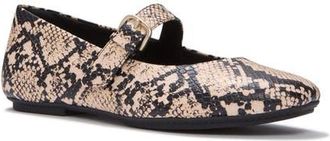 FitFlop Delicato Snake Mary Janes in Hazy Taupe/black at Nordstrom, Size 6.5
