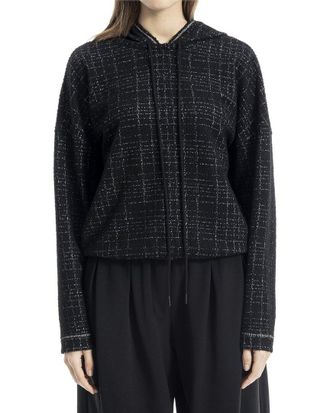 Max Studio Knit Jacquard Hoodie