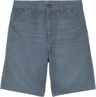 Carhartt Work in Progress Canvas Short - Dusky Blue Stone Washed - Heren - Korte Broeken - Blauw - W33 - Katoen - Korte Broeken