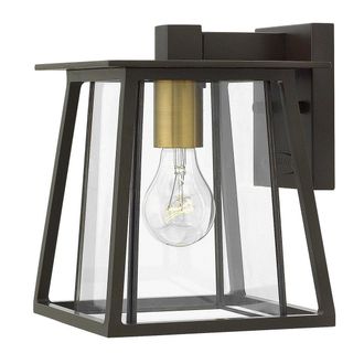 Netlighting Walker 1 Light Small Outdoor Wall Lantern Bronze IP44 E27