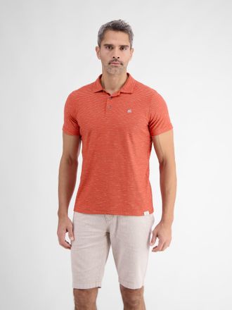 Lerros Poloshirt LERROS Fineliner Poloshirt f&uuml;r Herren, Herren, Gr. S, rot (deep coral rot), 100% Baumwolle, ohne Ausschnitt, Shirts Poloshirt