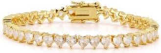 Glaze Jewelry Heart Tennis Bracelet in Gold at Nordstrom Rack