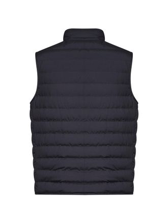 Brunello Cucinelli Mens Padded Vest Navy Blue Nylon Polyester & Down Jackets