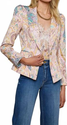 L'agence Kaisley Blazer In Western Paisley