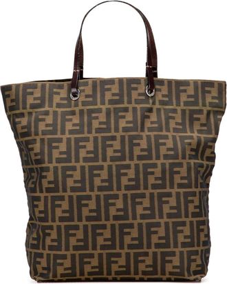 Fendi Borsa tote in tela con motivo Zucca XX secolo - Marrone