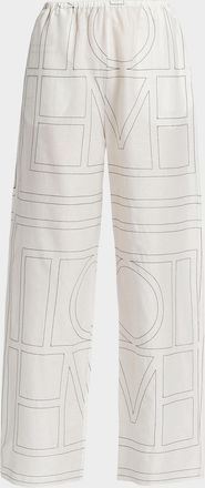 Toteme Monogram Cotton PJ Bottoms