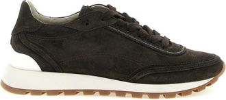 Brunello Cucinelli Schoenen, Dames, Bruin, 39 1/2 EU, Su&egrave;de, Monili Su&egrave;de Sneakers