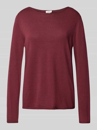 s.Oliver Red Label Regular Fit Strickpullover aus Baumwoll-Viskose-Mix in Bordeaux, Gr&ouml;&szlig;e 34