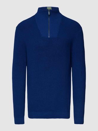 Esprit Strickpullover mit Troyer-Kragen in Royal, Gr&ouml;&szlig;e XL