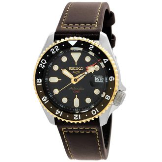 Seiko 5 Sports SKX GMT Automatic Black Dial Mens Watch SSK036