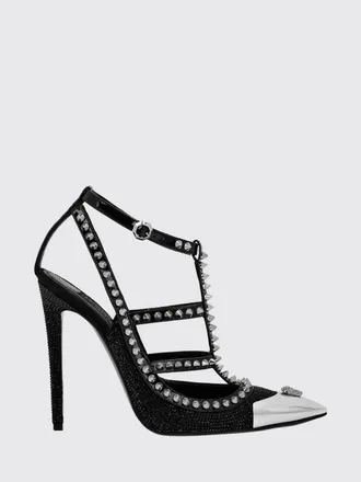 Philipp Plein Leather Pumps with Rhinestones and Studs
