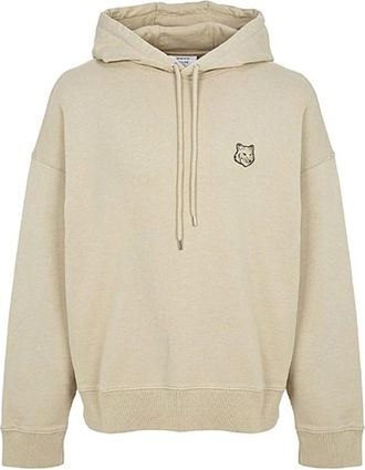Maison Kitsun&eacute; Hoodies & sweatvesten, Heren, Beige, L, Felpa