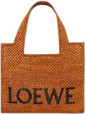 Loewe Font Tote - female - Loewe - Shopping Bags - Brown - ONE SIZE - Bags