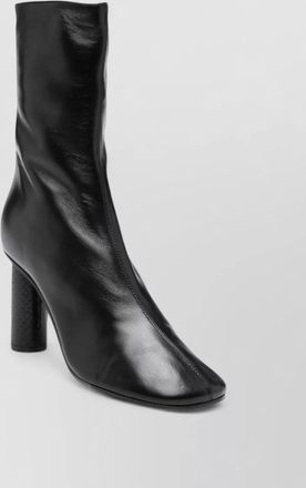 PARIS TEXAS calf leather high block heel boots
