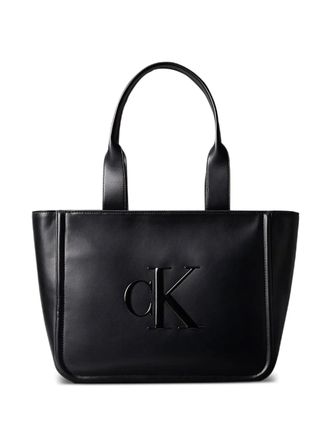 Calvin Klein Borsa tote con logo goffrato - UB1 BLACK