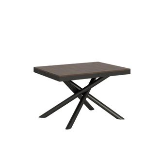 Itamoby Mesa extensible 90x120/380 cm efecto madera nogal, hierro