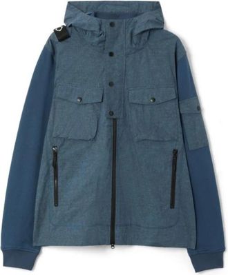 Mastrum Ink Navy-S Tie-Dye Jas - Heren - Zomerjassen - Blauw - L - Katoen - Jassen