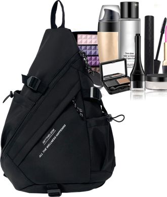 Generic Travel Sling Bag - 35x20cm Stylish College, Lightweight Sports Style Chest Pack, Large Capacity Sling Bag, Multi-Pocket Storage, Durable Material, Com