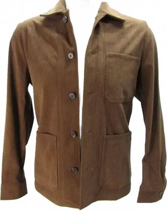 Alan Paine Mens Congleton Cord Shacket In Brown