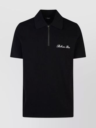 Balmain signature cotton polo shirt