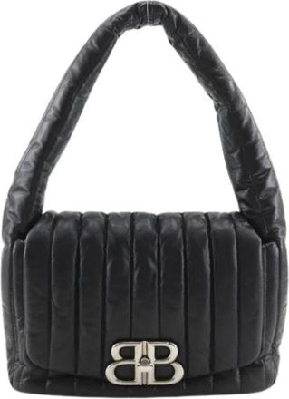 Balenciaga Pre-owned Monaco Calf Schoudertas - Dames - Vintage Schoudertas - Zwart - ONE Size - Leer - Vintage